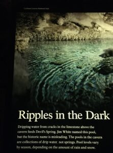 carlsbad caverns ripples in the dark